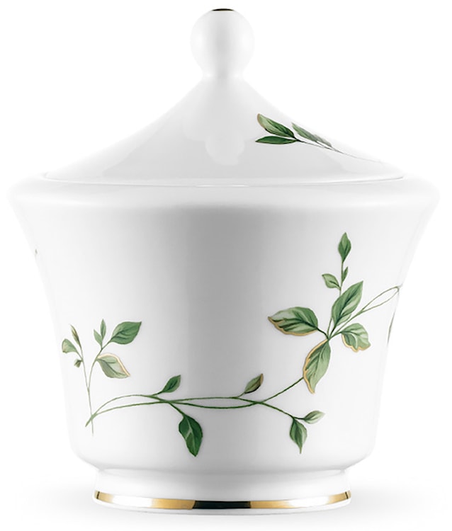 Cukiernica porcelanowa Margaret 350 ml biało-zielona  - zdjęcie 5