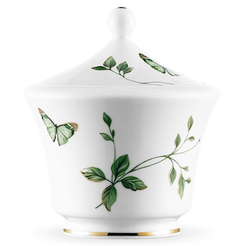 Cukiernica porcelanowa Margaret 350 ml biało-zielona