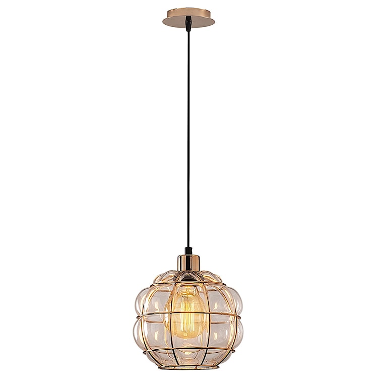 Lampa sufitowa Coradime szklana średnica 23 cm miedziana  - zdjęcie 2