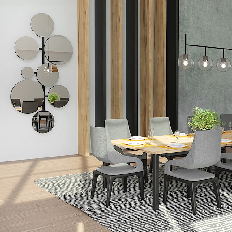 Lustro ścienne Molecua 110x60 cm czarne  - zdjęcie 3