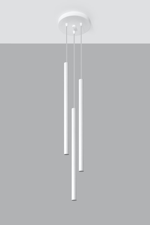 Lampa wisząca Lagga średnica 20 cm x3 biała  - zdjęcie 2