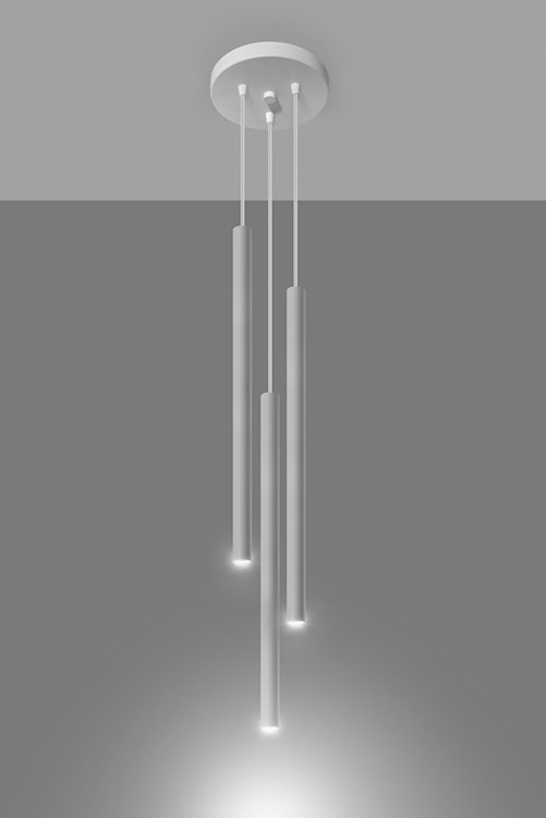 Lampa wisząca Lagga średnica 20 cm x3 biała  - zdjęcie 3
