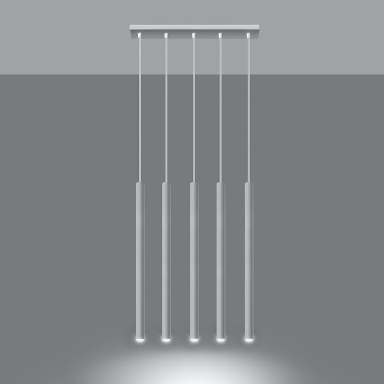 Lampa wisząca Pastelo 5 biała  - zdjęcie 3