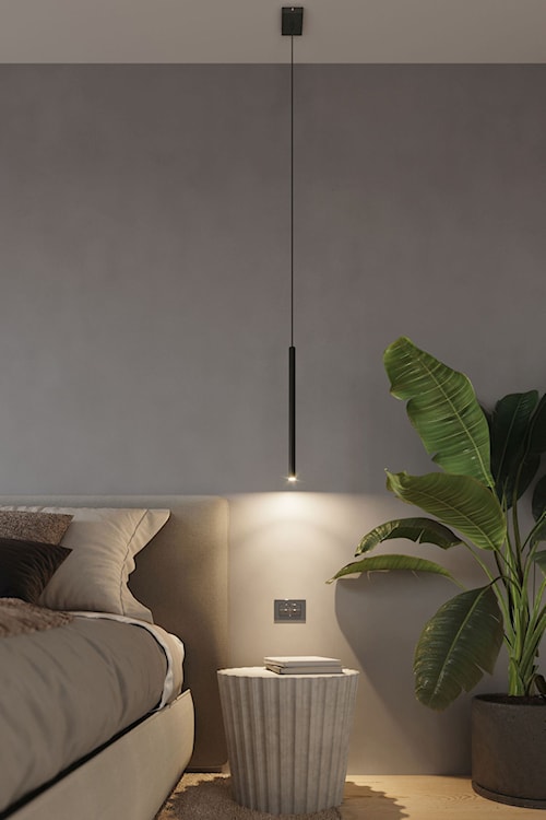Lampa wisząca Lagga 8x8 cm x1 czarna  - zdjęcie 2