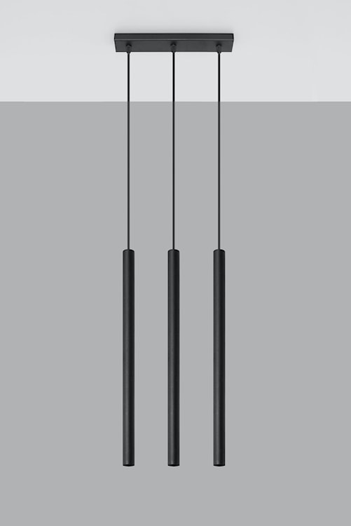 Lampa wisząca Lagga 30x5 cm x3 czarna  - zdjęcie 3
