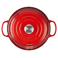 Le Creuset - Garnek żeliwny Signature Gourmet 30 cm czerwony  - zdjęcie 2