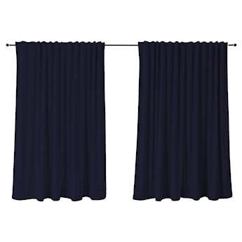 Zasłona do salonu Sylvanca w tkaninie WATER REPELLENT 280x270 cm granatowa