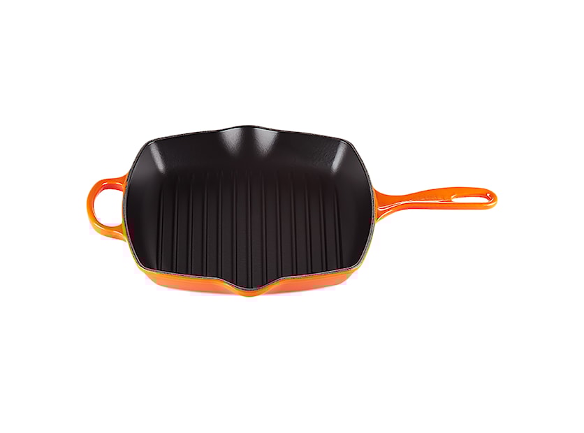 Le Creuset - Patelnia żeliwna grillowa Signature 26 cm pomarańczowa 