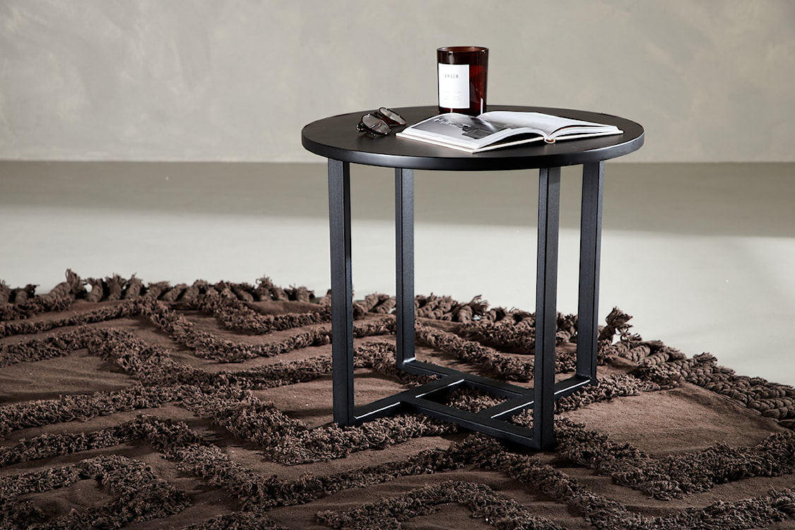 Stolik kawowy Culary okrągły średnica 50 cm czarny  - zdjęcie 7