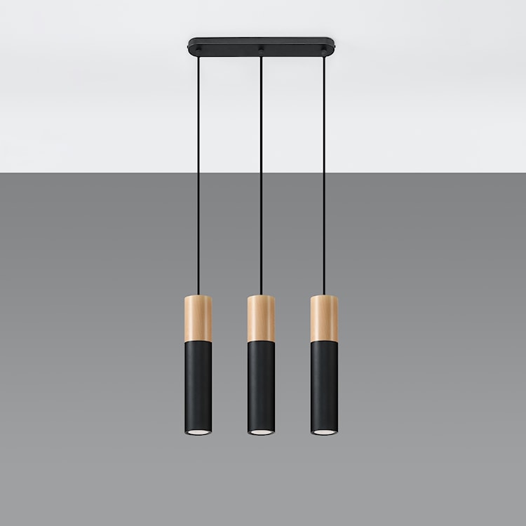 Lampa wisząca Pablo 3L czarna  - zdjęcie 4