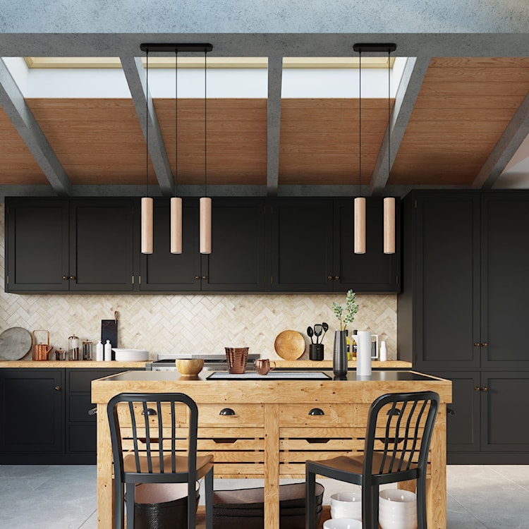 Lampa wisząca Lino 3L naturalne drewno  - zdjęcie 2