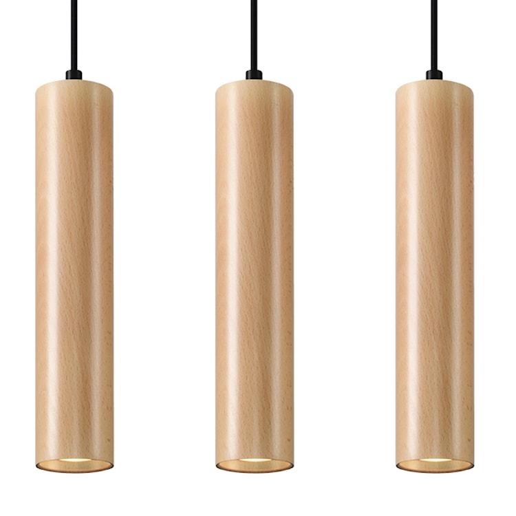 Lampa wisząca Lino 3L naturalne drewno 