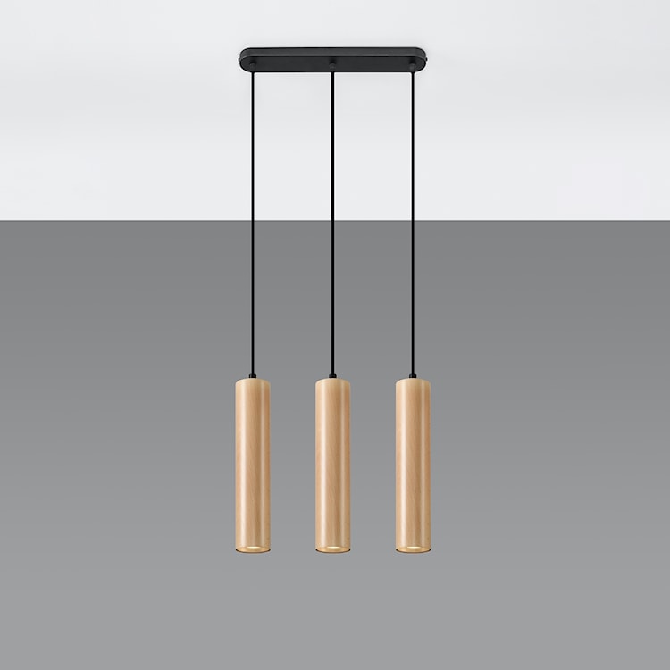 Lampa wisząca Lino 3L naturalne drewno  - zdjęcie 4