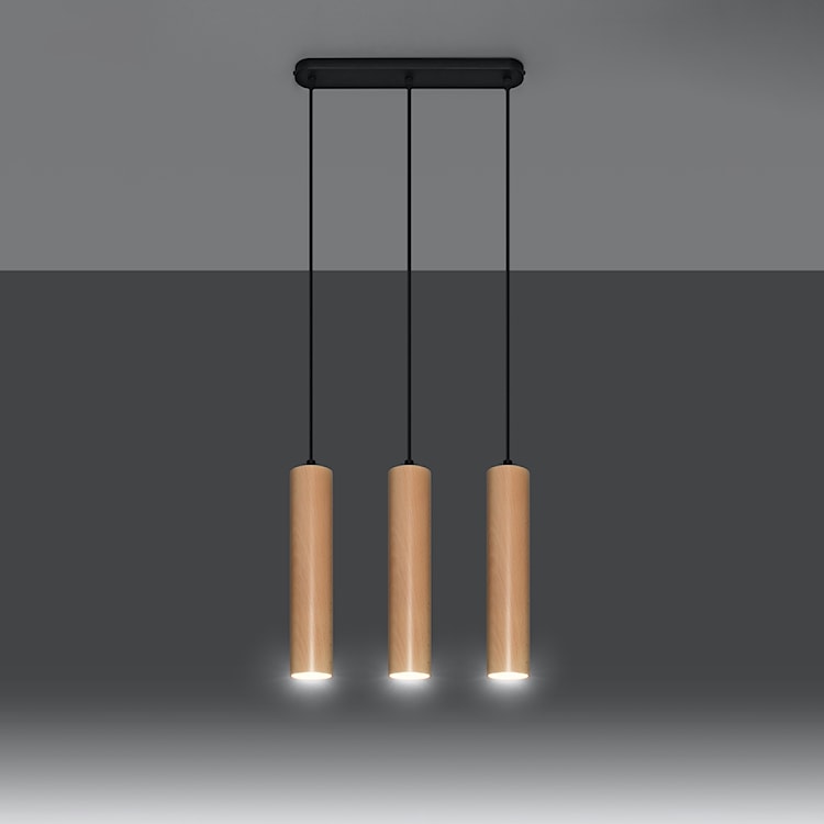 Lampa wisząca Lino 3L naturalne drewno  - zdjęcie 5