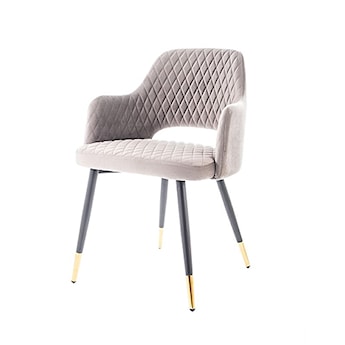 Krzesło tapicerowane Ibiramca szare velvet