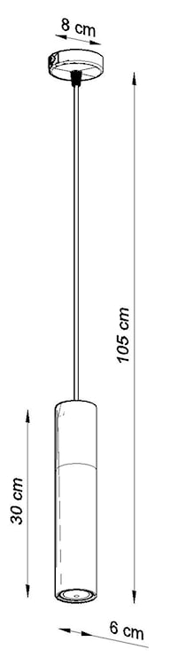 Lampa wisząca Obett średnica 6 cm x1 czarny/beton  - zdjęcie 7