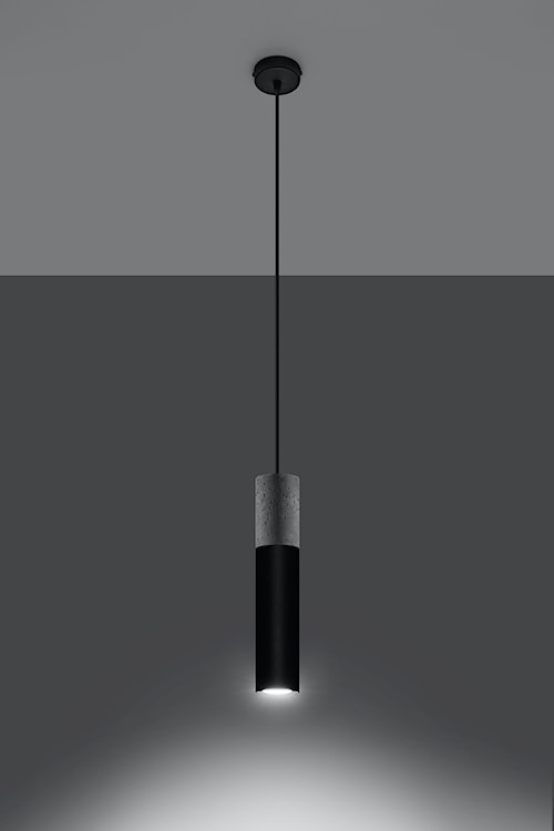 Lampa wisząca Obett średnica 6 cm x1 czarny/beton  - zdjęcie 5