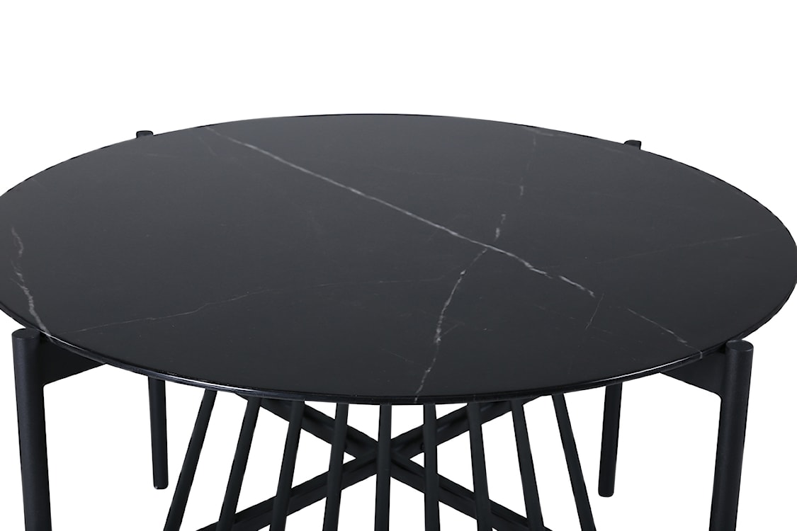 Stolik kawowy Yankent 80x80 cm czarny marmur  - zdjęcie 2