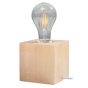 Lampa stołowa Obett 10x10 cm naturalne drewno