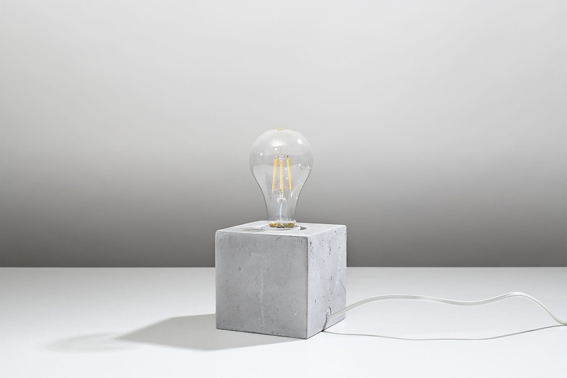 Lampka na biurko Obett 10x10 cm beton  - zdjęcie 6