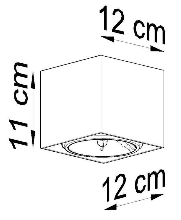 Plafon Sellinet 12x11 cm kwadratowy biały  - zdjęcie 8