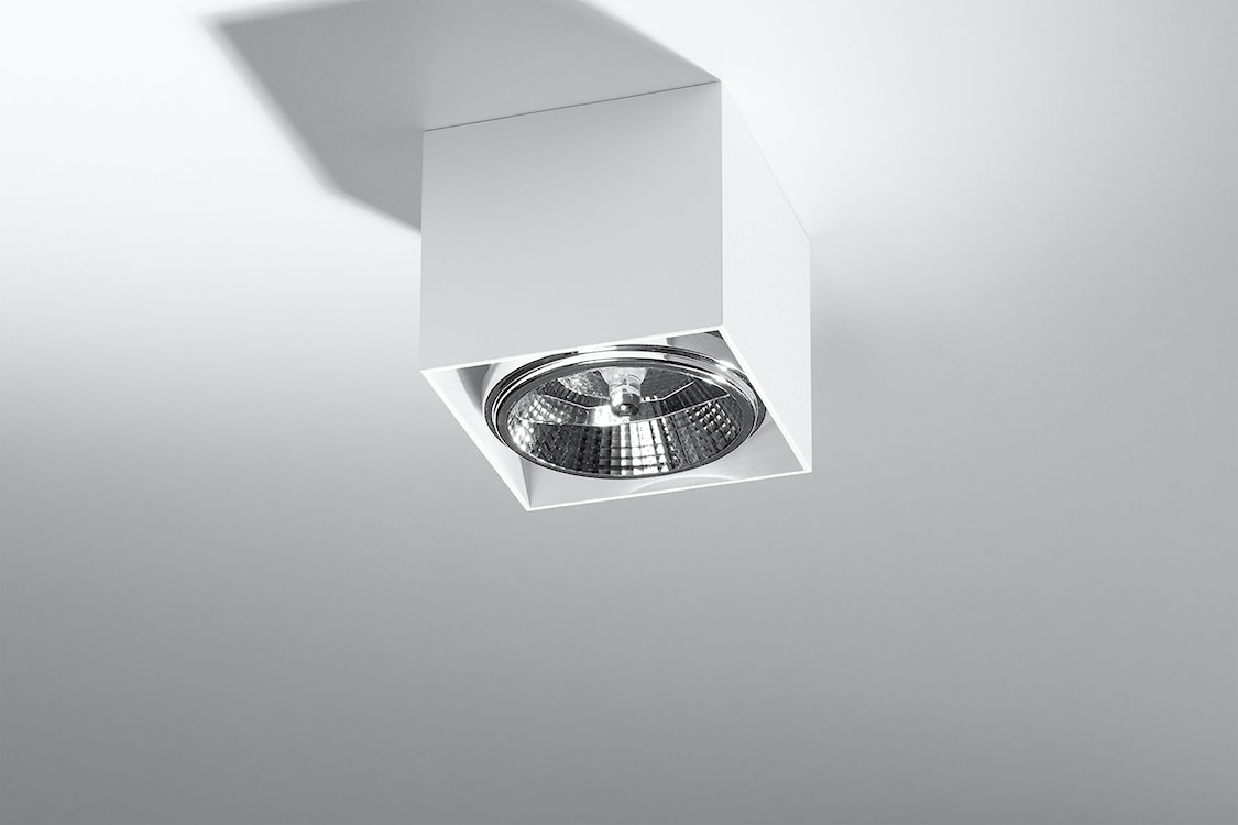 Plafon Sellinet 12x11 cm kwadratowy biały  - zdjęcie 6