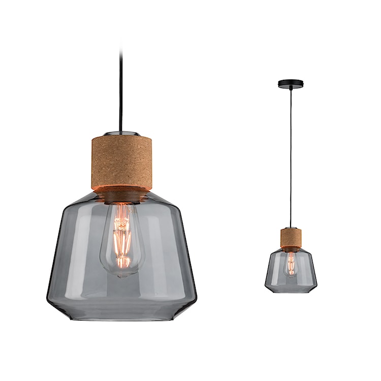 Lampa sufitowa nowoczesna Nibbler z dymionym kloszem średnica 20,8 cm  - zdjęcie 11
