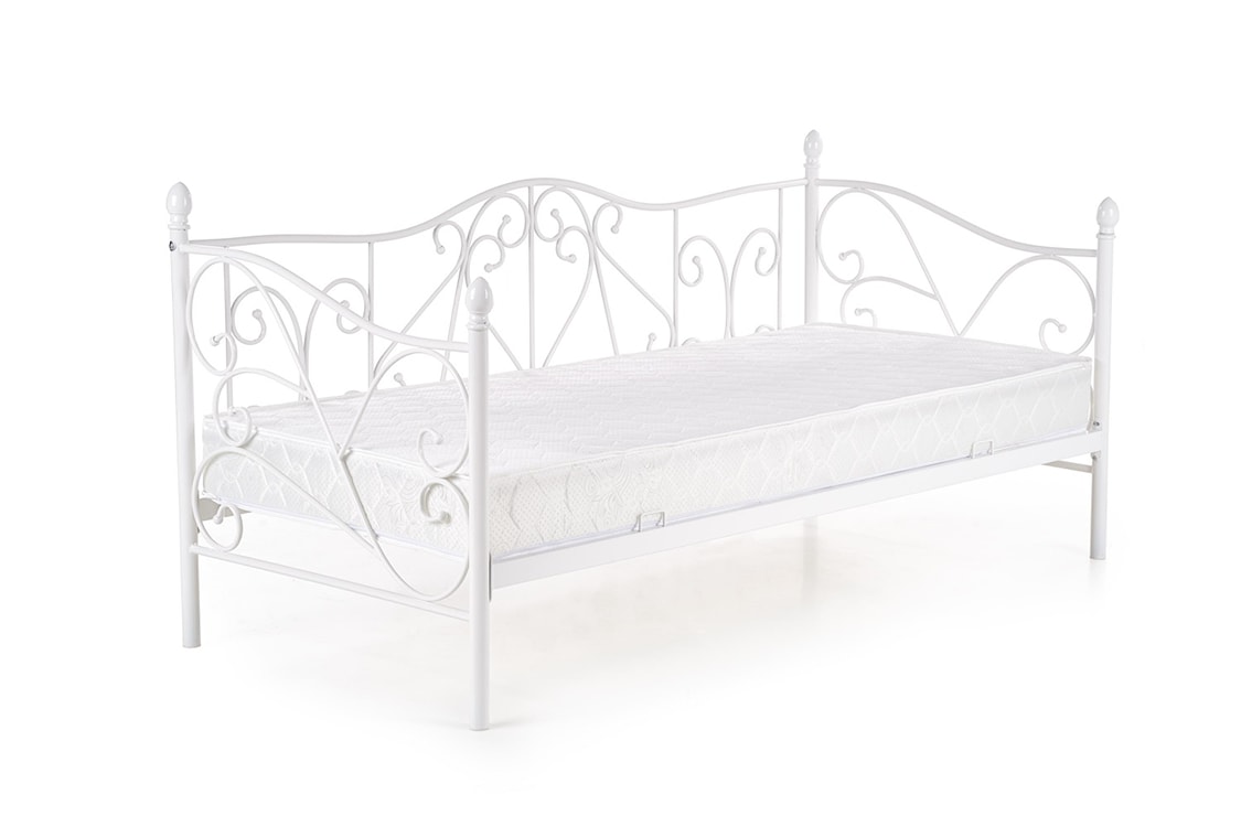 Łóżko metalowe Perline 90x200 cm białe  - zdjęcie 6