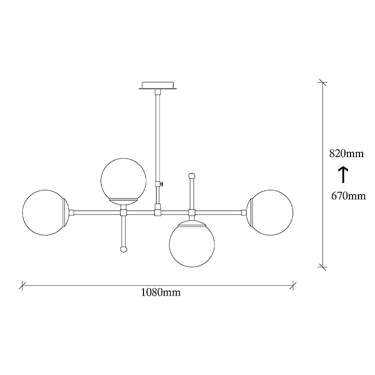 Lampa wisząca Tuiren x4 miedziana  - zdjęcie 7