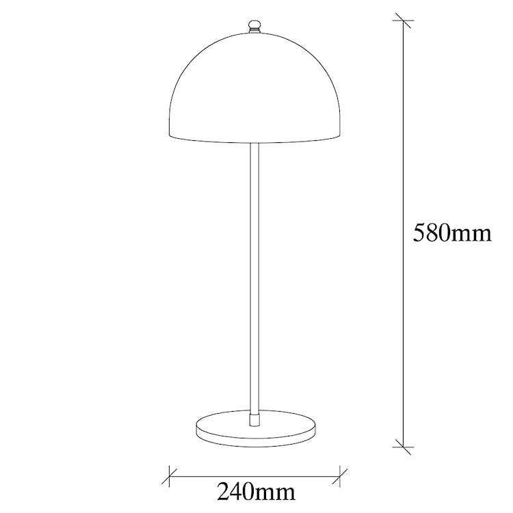 Lampa stołowa Biesta półkole średnica 24 cm czarna  - zdjęcie 12