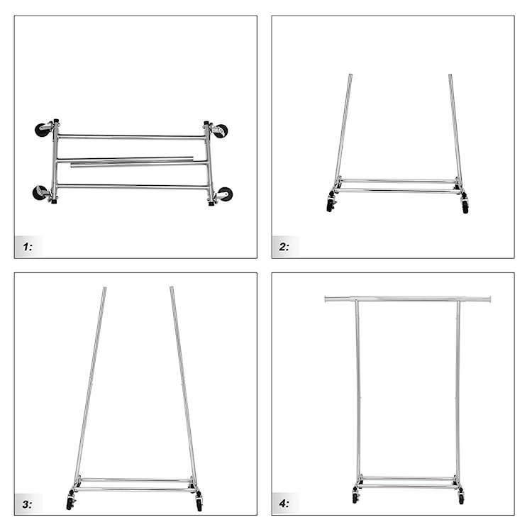 Wieszak mobilny Corle 92-132 cm  - zdjęcie 7