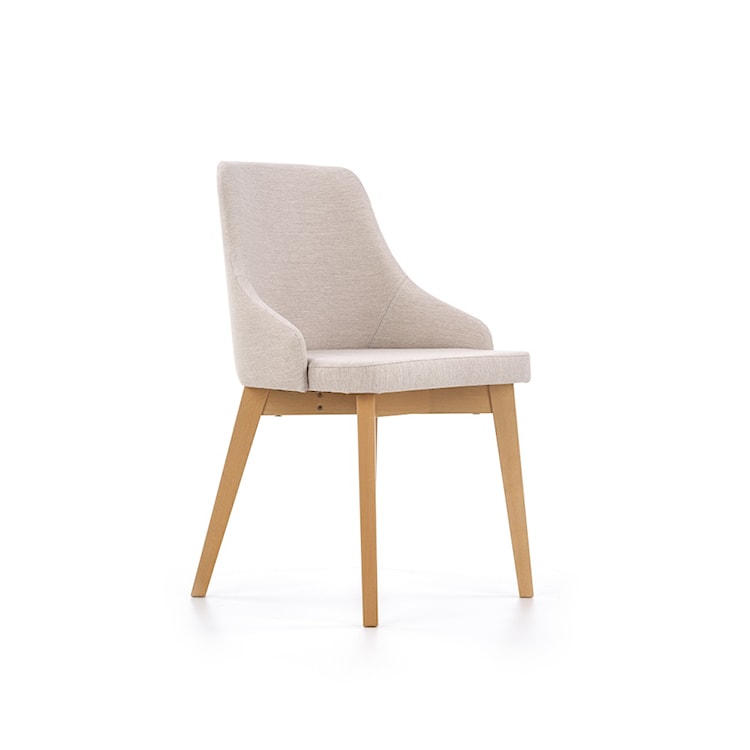 Krzesło tapicerowane Berlas kremowe - dąb miodowy  - zdjęcie 9