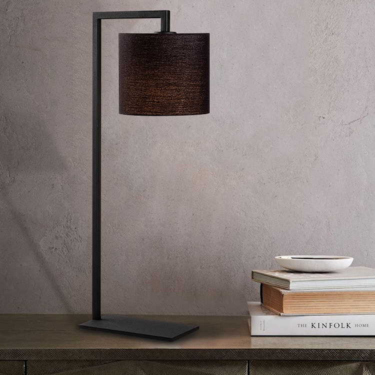 Lampa stołowa Gicanna klasyczna średnica 20 cm czarna  - zdjęcie 6