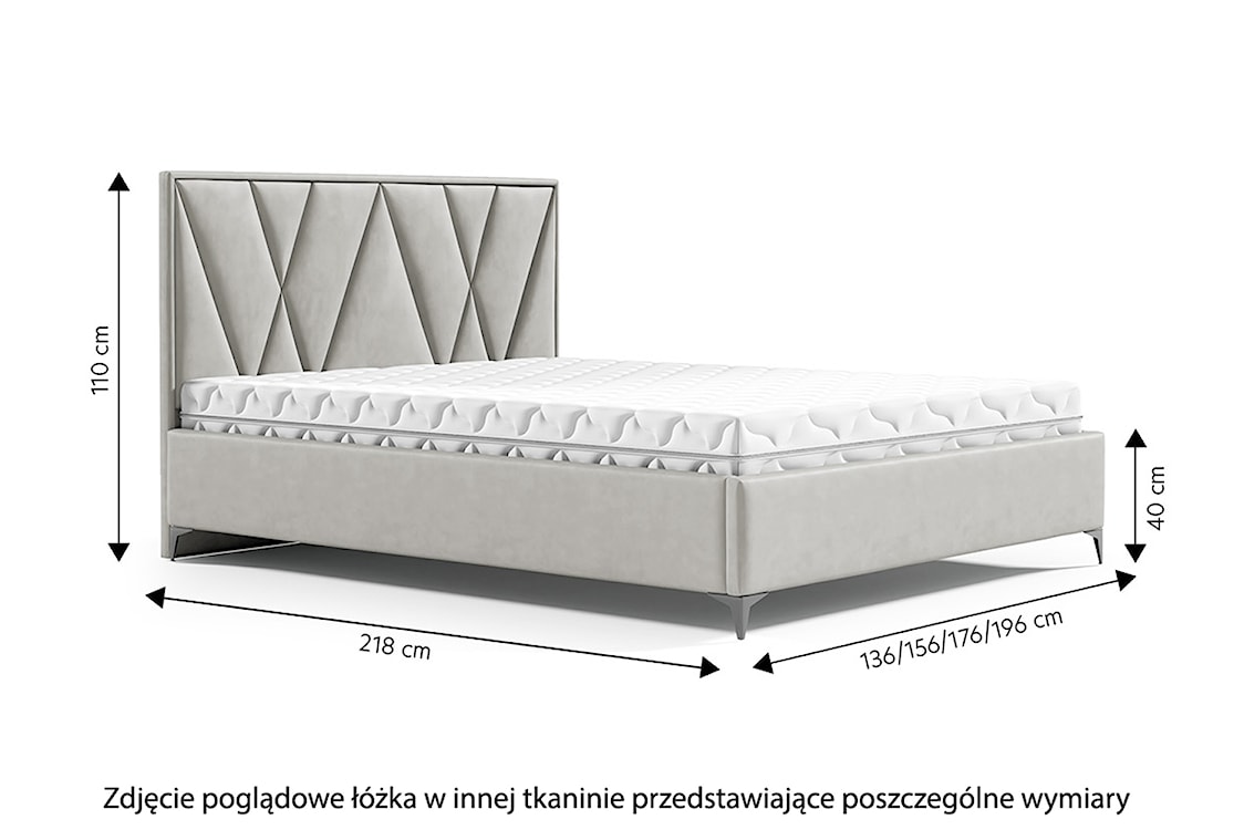 Łóżko tapicerowane 160x200 cm Sermide z pojemnikiem ciemnoszare welur łatwoczyszczący  - zdjęcie 5