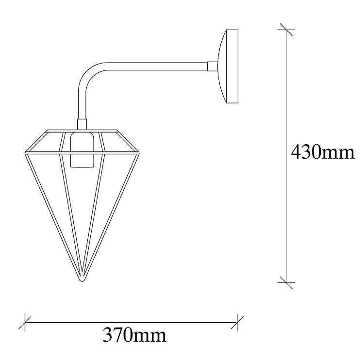 Kinkiet ścienny Palmares w kształcie diamentu średnica 20 cm srebrny  - zdjęcie 5