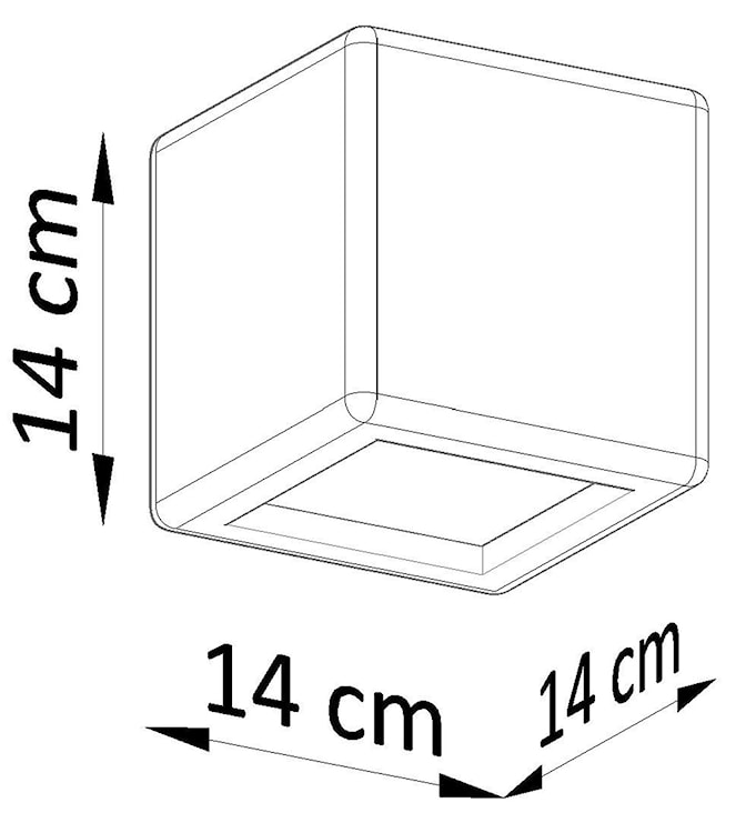 Kinkiet ścienny z ceramiki Siegg 14x14 cm biały  - zdjęcie 6