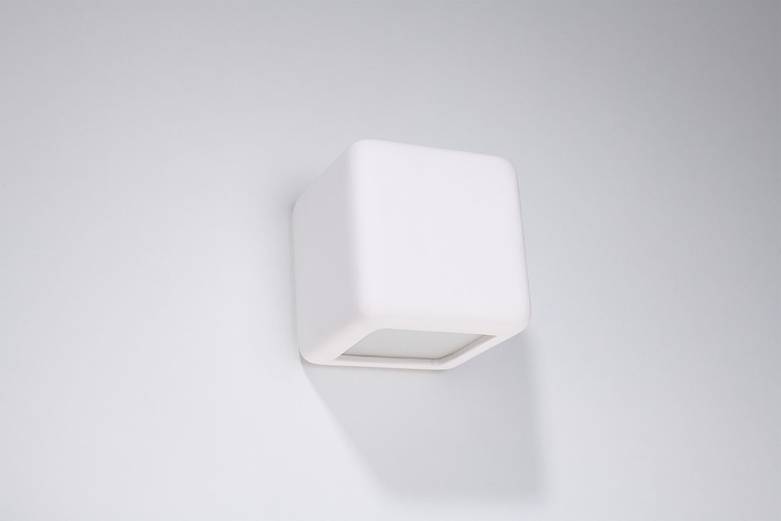 Kinkiet ścienny z ceramiki Siegg 14x14 cm biały  - zdjęcie 4