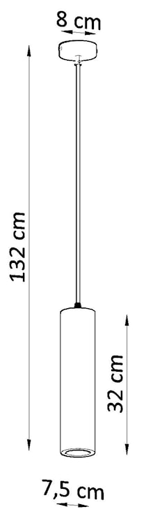 Lampa wisząca Siegg z ceramiki cylindryczna średnica 7,5 cm biała  - zdjęcie 7