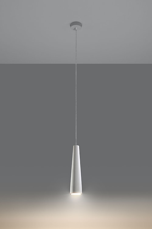 Lampa wisząca Siegg z ceramiki stożkowa średnica 7,5 cm biała  - zdjęcie 5