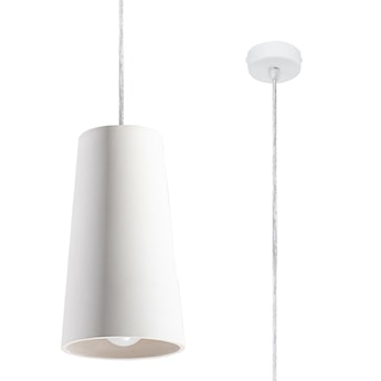 Lampa wisząca Siegg z ceramiki średnica 16 cm biała