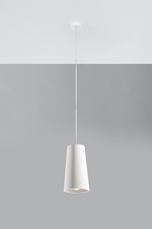 Lampa wisząca Siegg z ceramiki średnica 16 cm biała  - zdjęcie 6