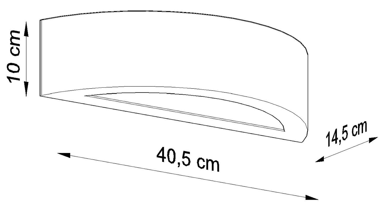 Kinkiet ścienny z ceramiki Siegg 40,5 cm szary  - zdjęcie 7