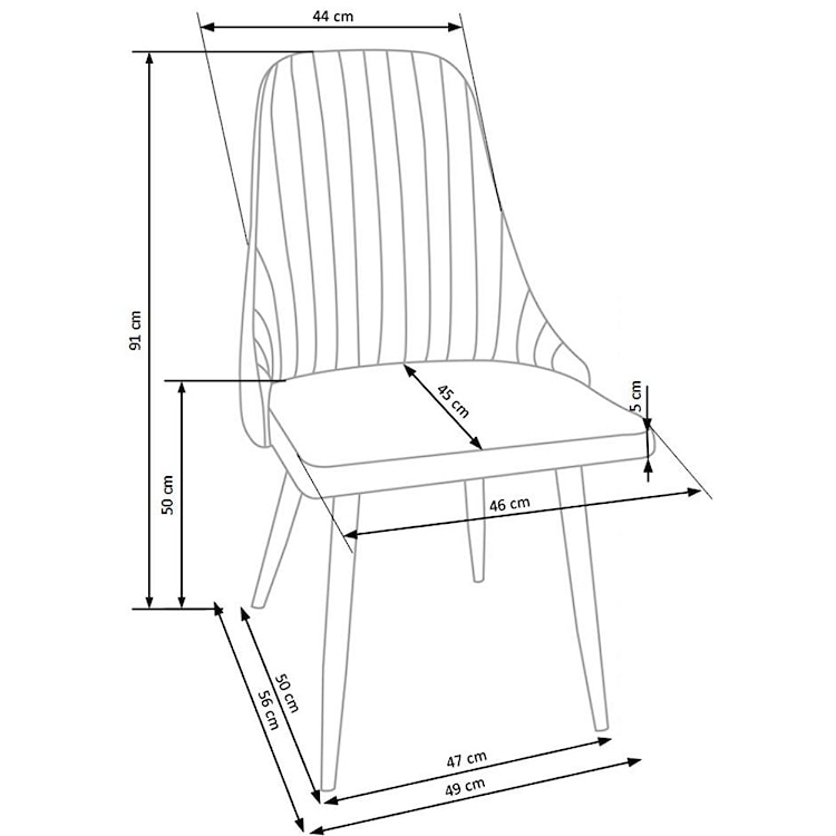 Krzesło tapicerowane K285 beżowe  - zdjęcie 5