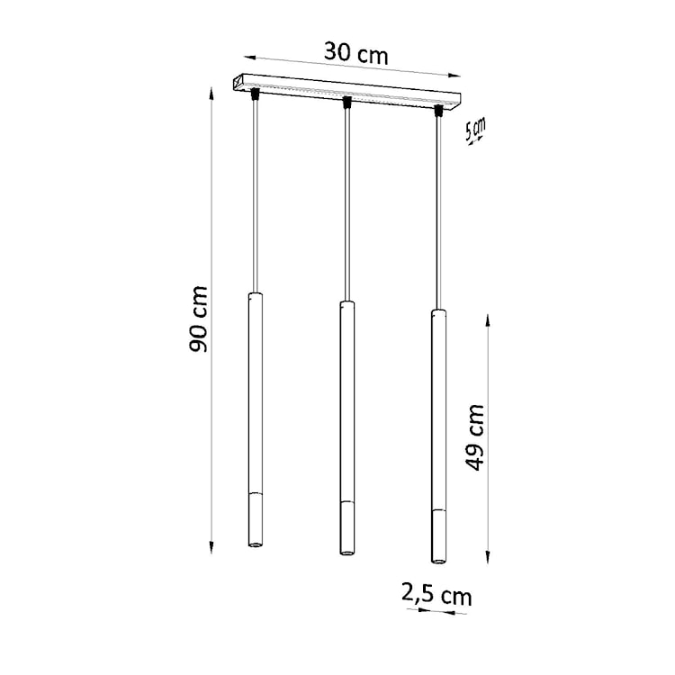 Lampa wisząca Mozaica 3L czarny/chrom  - zdjęcie 6