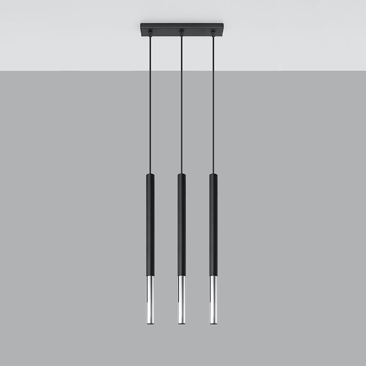 Lampa wisząca Mozaica 3L czarny/chrom  - zdjęcie 4