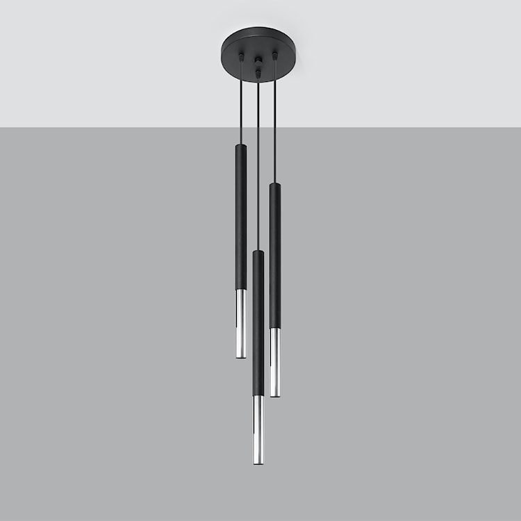 Lampa wisząca Mozaica 3P czarny/chrom  - zdjęcie 2