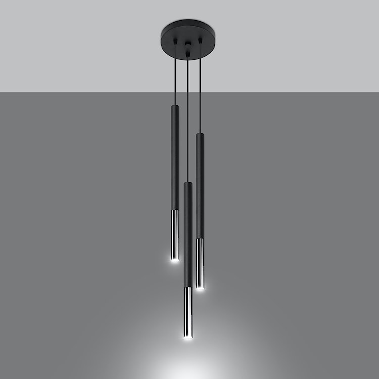 Lampa wisząca Mozaica 3P czarny/chrom  - zdjęcie 3