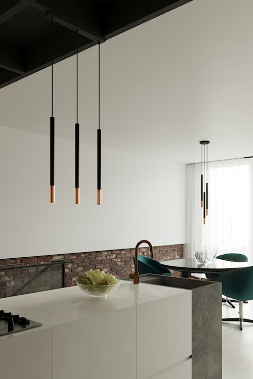 Lampa wisząca Lagga 8x8 cm x1 czarna/miedź  - zdjęcie 3