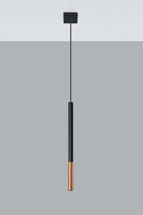 Lampa wisząca Lagga 8x8 cm x1 czarna/miedź  - zdjęcie 6