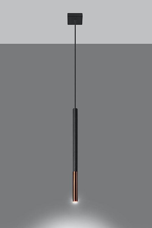 Lampa wisząca Lagga 8x8 cm x1 czarna/miedź  - zdjęcie 5
